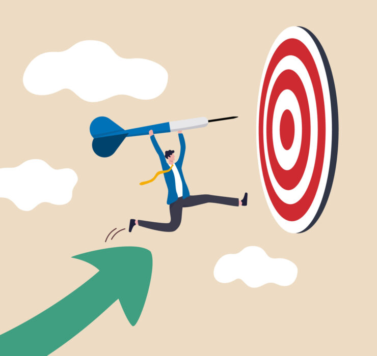 Business,Target,Achievement,Or,Success,And,Reaching,For,Target,And