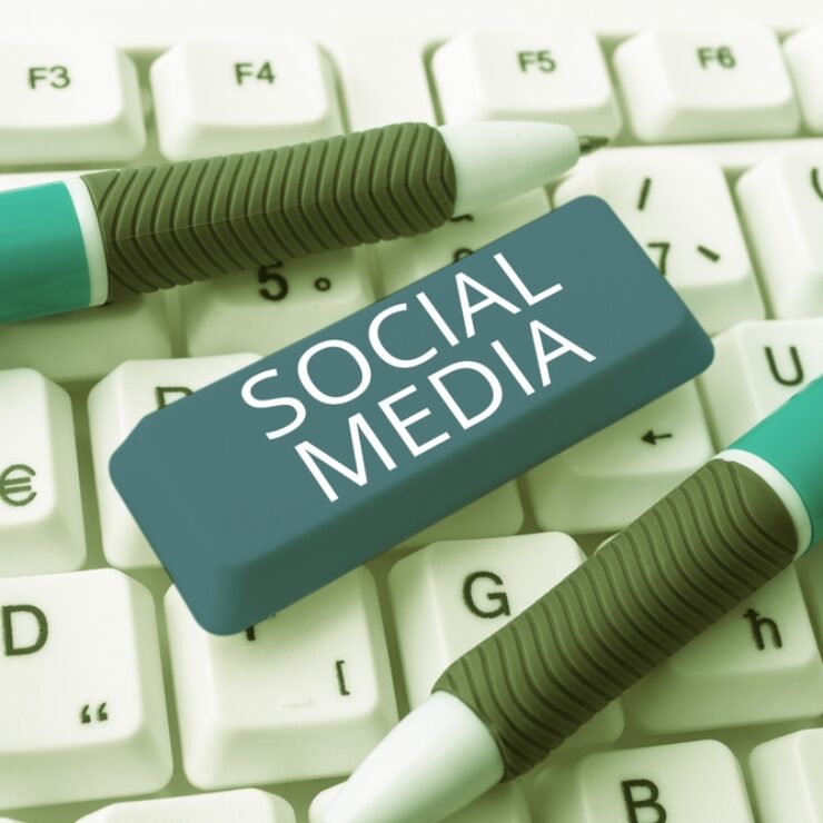 Conceptual,Caption,Social,Media.,Business,Showcase,Online,Communication,Channel,Networking