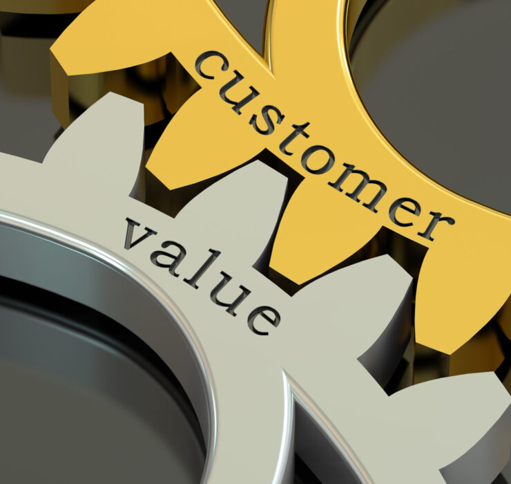Customer,Value,Concept,On,The,Gearwheels,,3d,Rendering