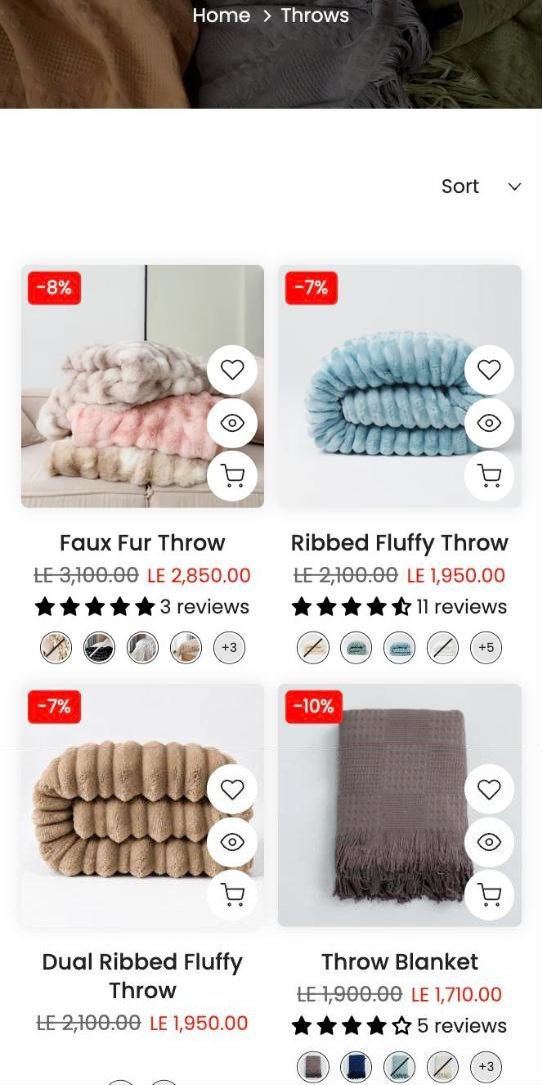 Throws collection before, old theme