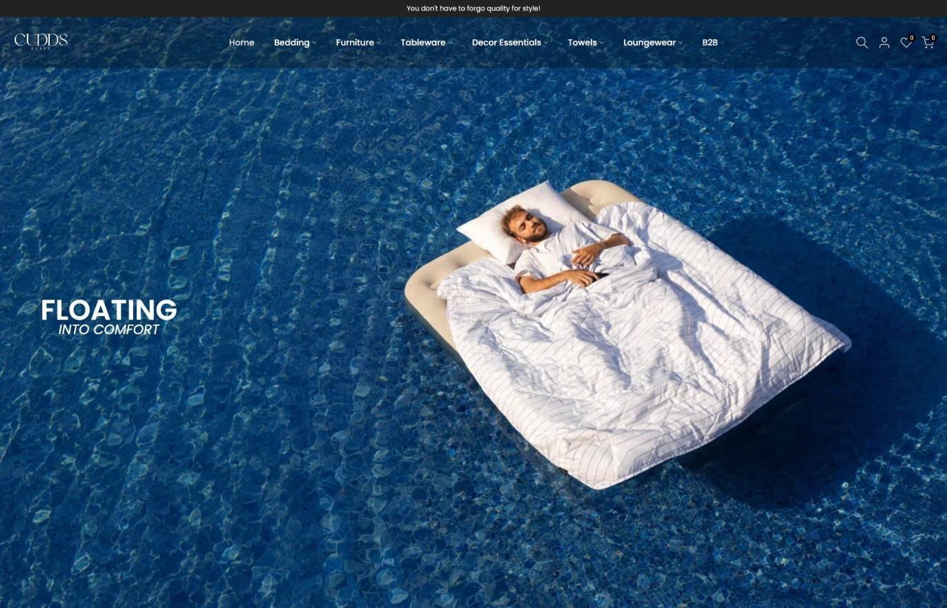 Cudds home page, old theme